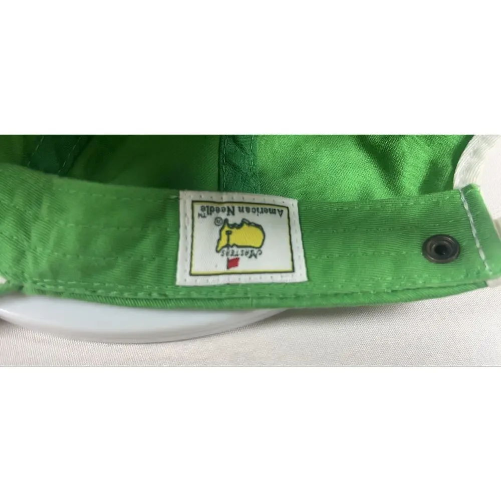 Master’s Green White Logo Golf Cap Hat One Size Embroidered Adjustable